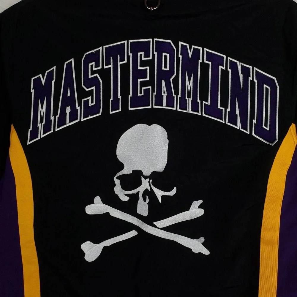 Mastermind World Mitchell &‎ Ness Large Warm Up Jacket Black Purple Yellow New